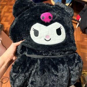Forever 21 Black Kuromi Furry Hooded Throw